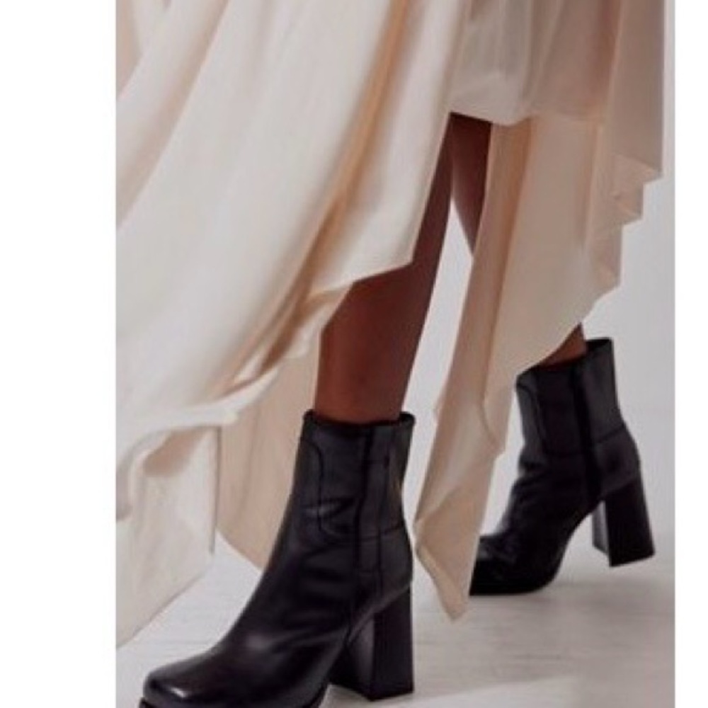 Free People Black Ankle Boots